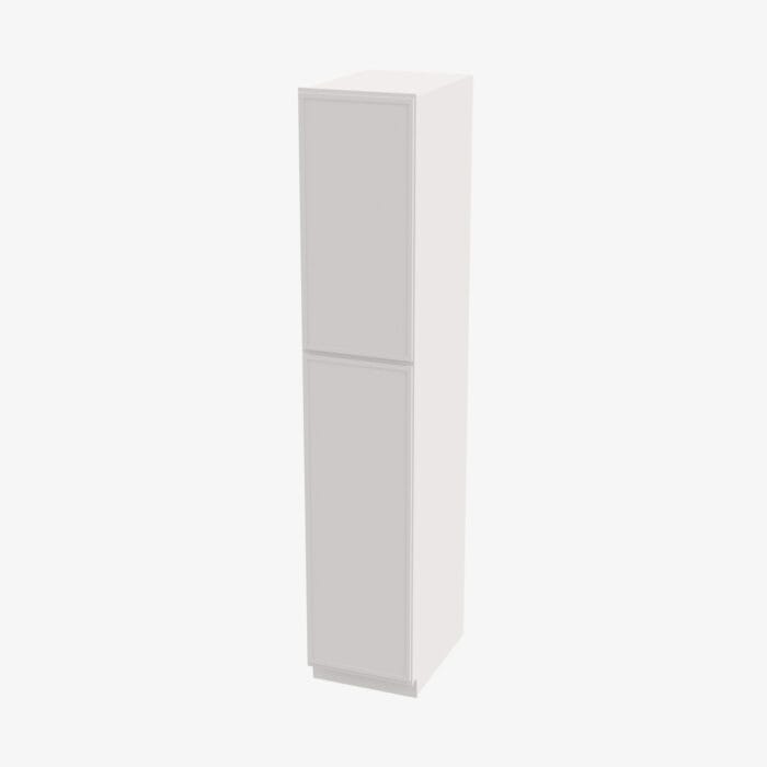 PW-WP1590 Double Door 15 Inch Tall Wall Pantry Cabinet | Petit White