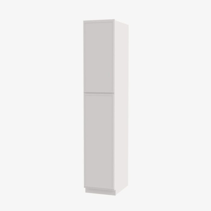 PW-WP1896 Double Door 18 Inch Tall Wall Pantry Cabinet | Petit White