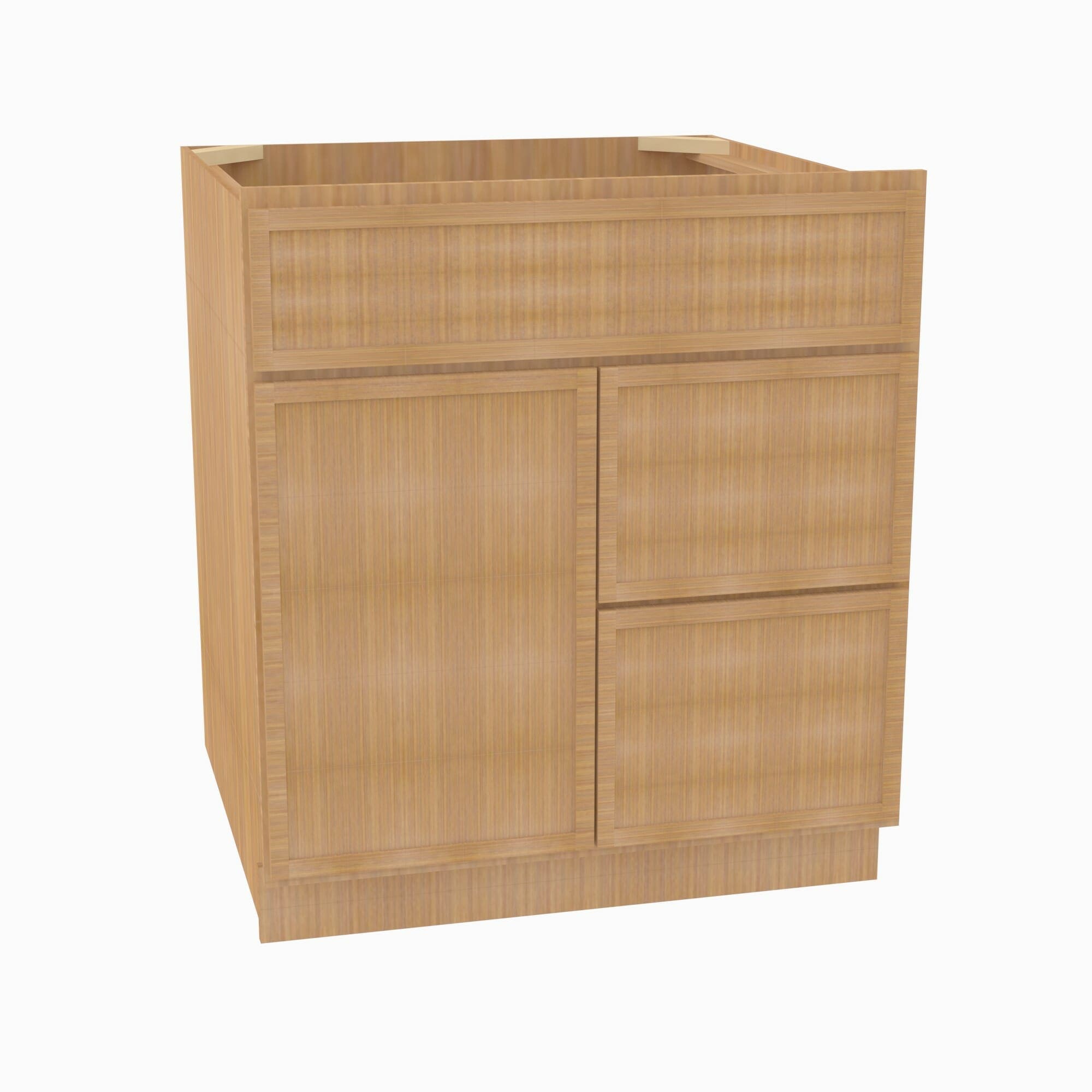 PS-S3021DR-34-1/2 Single Door Cabinets 30 Inch Combo Vanity with Right Drawer | Petit Sand