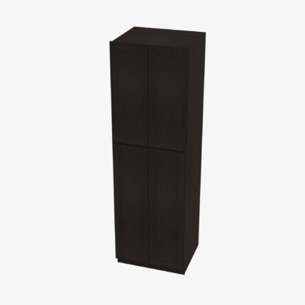 AG-WP2496B Four Door 24 Inch Tall Wall Pantry Cabinet with Butt Doors | Greystone Shaker