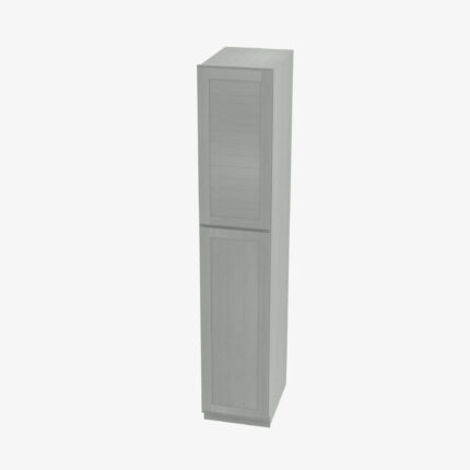 AN-WP1896 Double Door 18 Inch Tall Wall Pantry Cabinet | Nova Light Grey Shaker