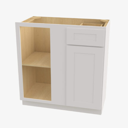 VW-BBLC45/48-42W Double Door 42 Inch Base Blind Corner Cabinets Cabinet | Rio Vista White Shaker