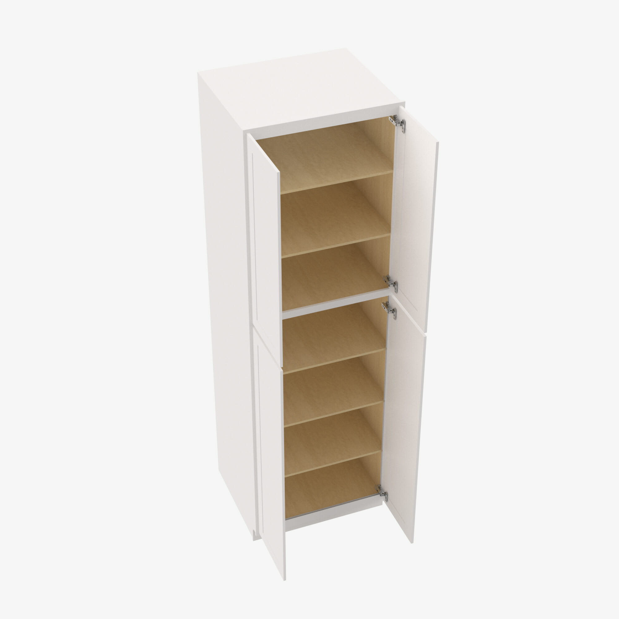 VW-WP3096B Four Door 30 Inch Tall Wall Pantry Cabinet with Butt Doors | Rio Vista White Shaker