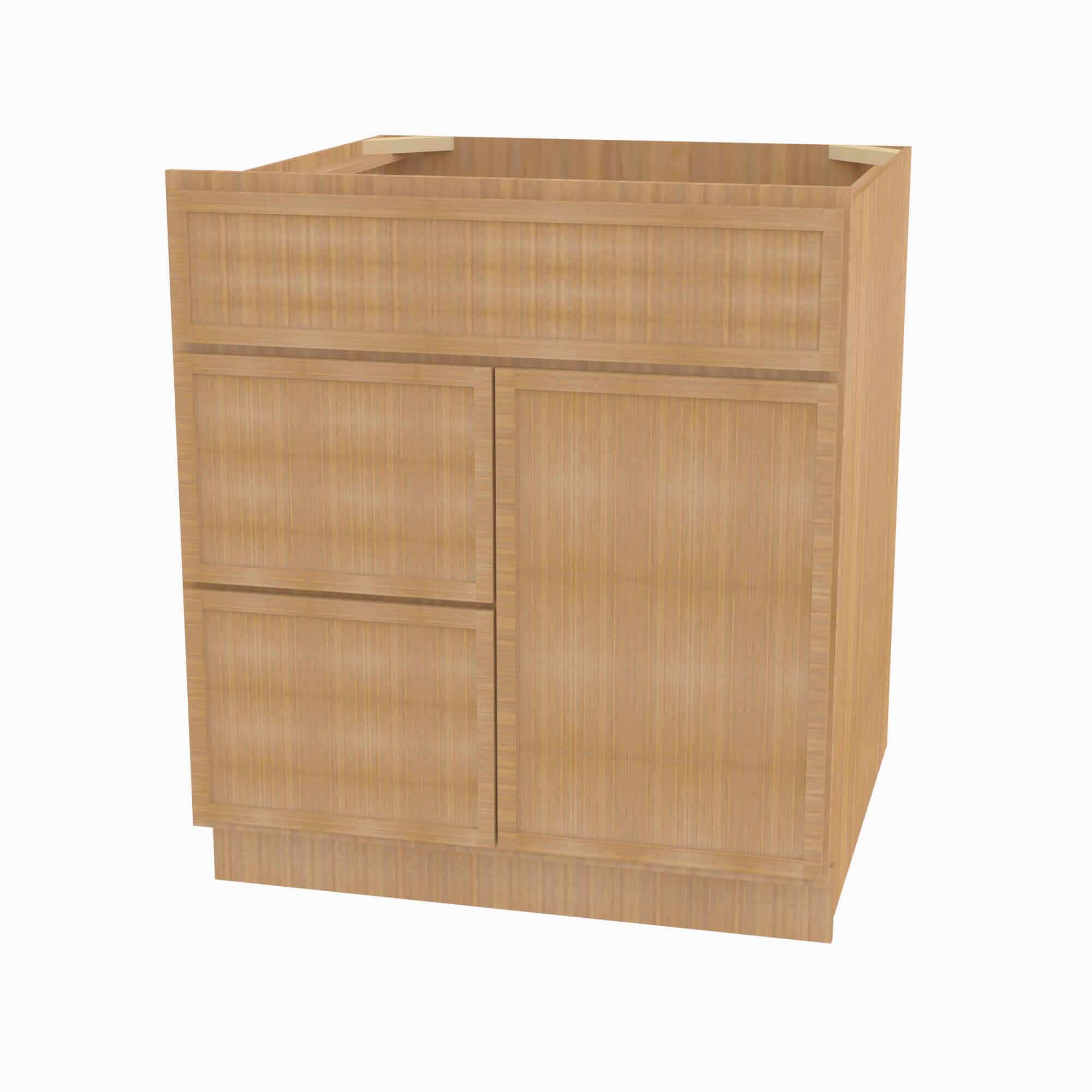 PS-S3021DL-34-1/2 Single Door Cabinets 30 Inch Combo Vanity with Left Drawer | Petit Sand