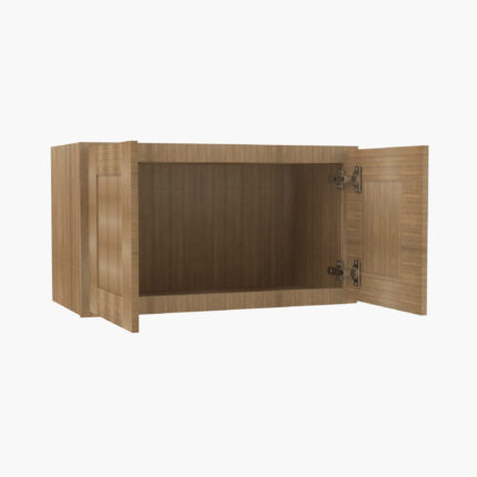 AR-W3015B Double Door 30 Inch Wall Cabinet | Woodland Brown Shaker