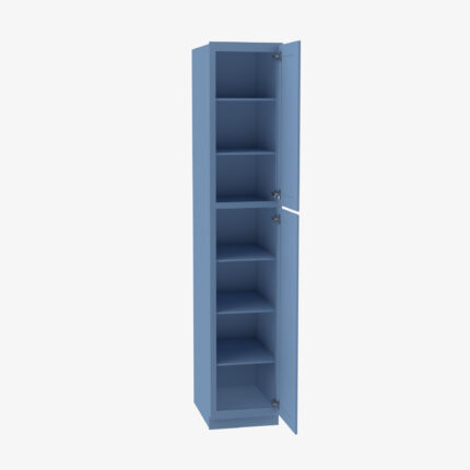 AX-WP1596 Tall Wall Pantry Cabinet | TSG Forevermark Xterra Blue Shaker