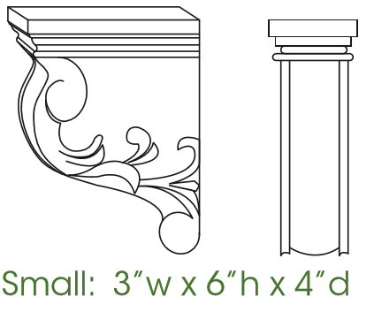 SL-CORBEL56 Decorative Small Corbel | TSG Forevermark Signature Pearl