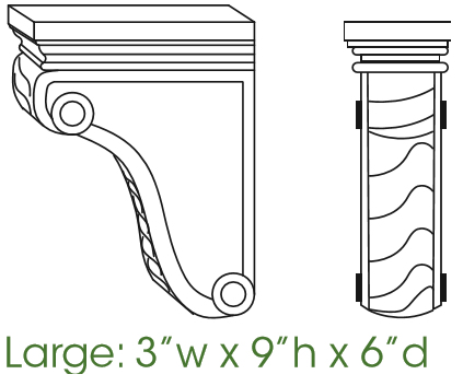 AP-CORBEL58 Decorative Large Corbell | TSG Forevermark Pepper Shaker