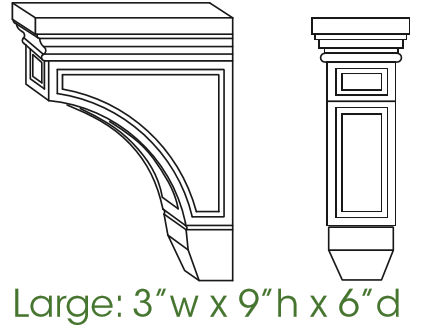 TS-CORBEL59 Decorative Large Corbell | TSG Forevermark Townsquare Grey