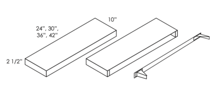 TS-FLS42-White Floating Shelves | TSG Forevermark Townsquare Grey