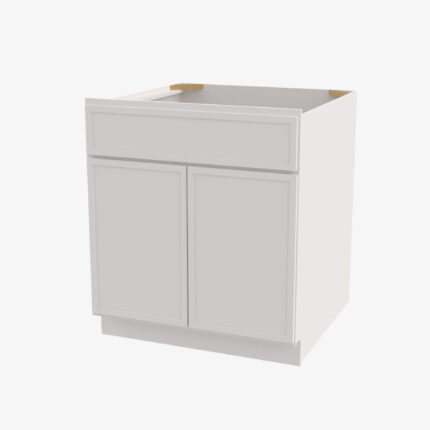 PW-SB24 Double Door 24 Inch Sink Base Cabinet | Petit White