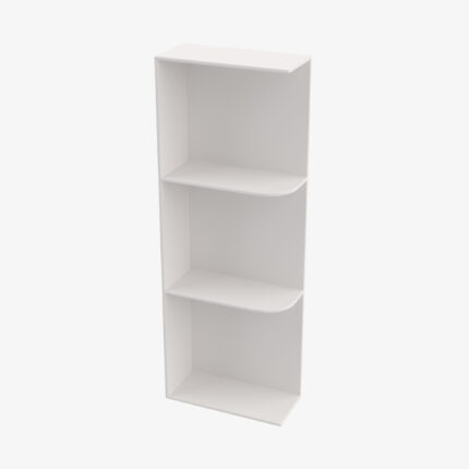 PW-WES542 Wall End Shelf with Open Shelves | TSG Forevermark Petit White