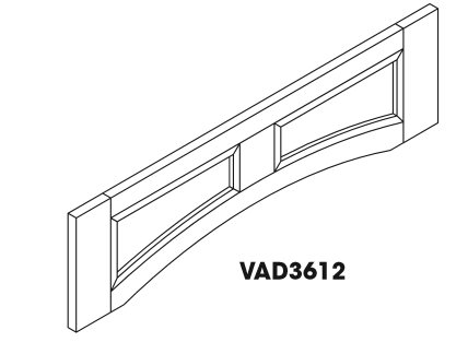 TQ-VAD3612 Arch Panel Valance | TSG Forevermark Townplace Crema