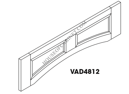 TQ-VAD4812 Arch Panel Valance | TSG Forevermark Townplace Crema