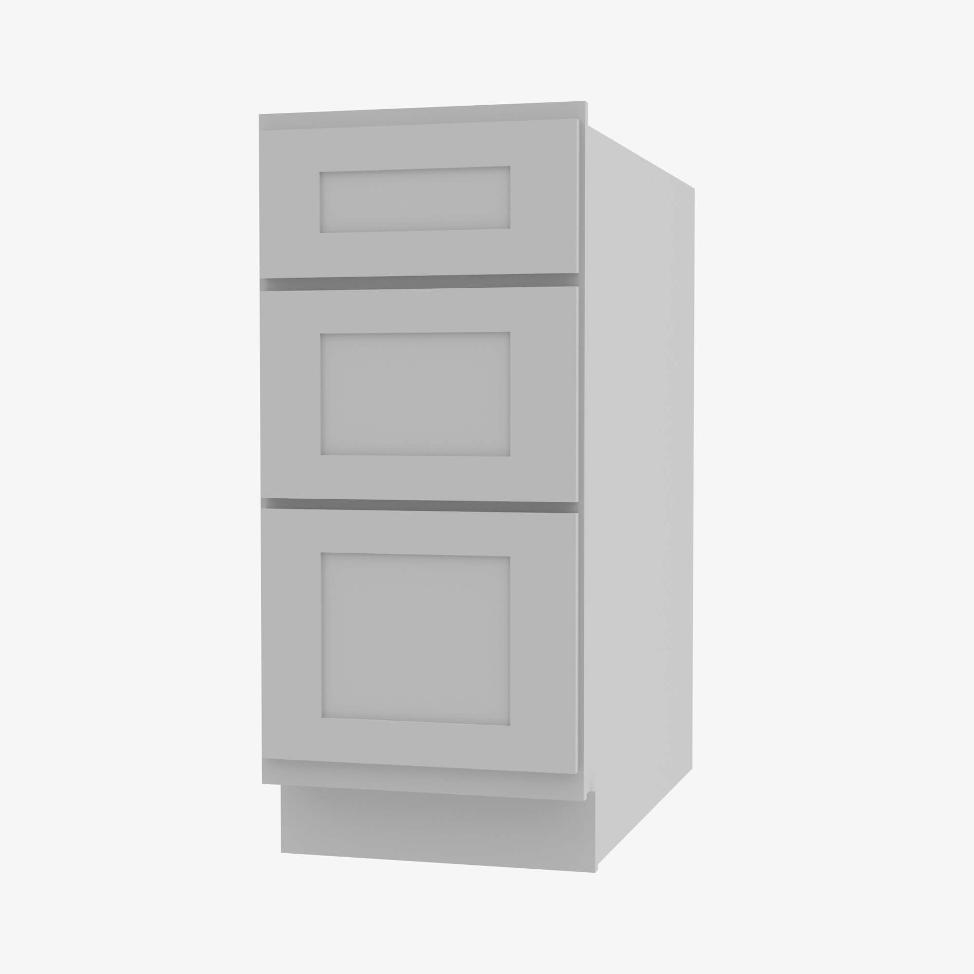 AB-DB15 15 Inch 3 Drawer Pack Base Cabinet | Lait Grey Shaker