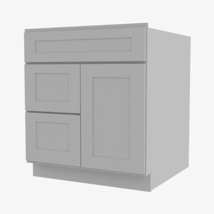 AB-S3021DL-34-1/2 Single Door Cabinets 30 Inch Combo Vanity with Left Drawer | Lait Grey Shaker