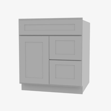 AB-S3021DR-34-1/2 Single Door Cabinets 30 Inch Combo Vanity with Right Drawer | Lait Grey Shaker