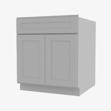 AB-S2421B-34-1/2 Double Door 24 Inch Sink Base Vanity with Drawers | Lait Grey Shaker