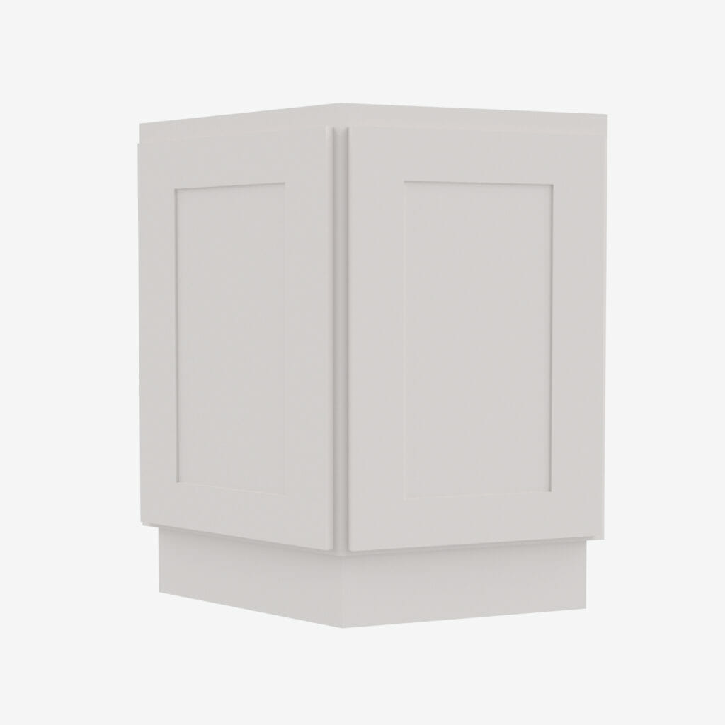 AW-AB24 24 Inch Base Angle Base Cabinets Cabinet | Ice White Shaker