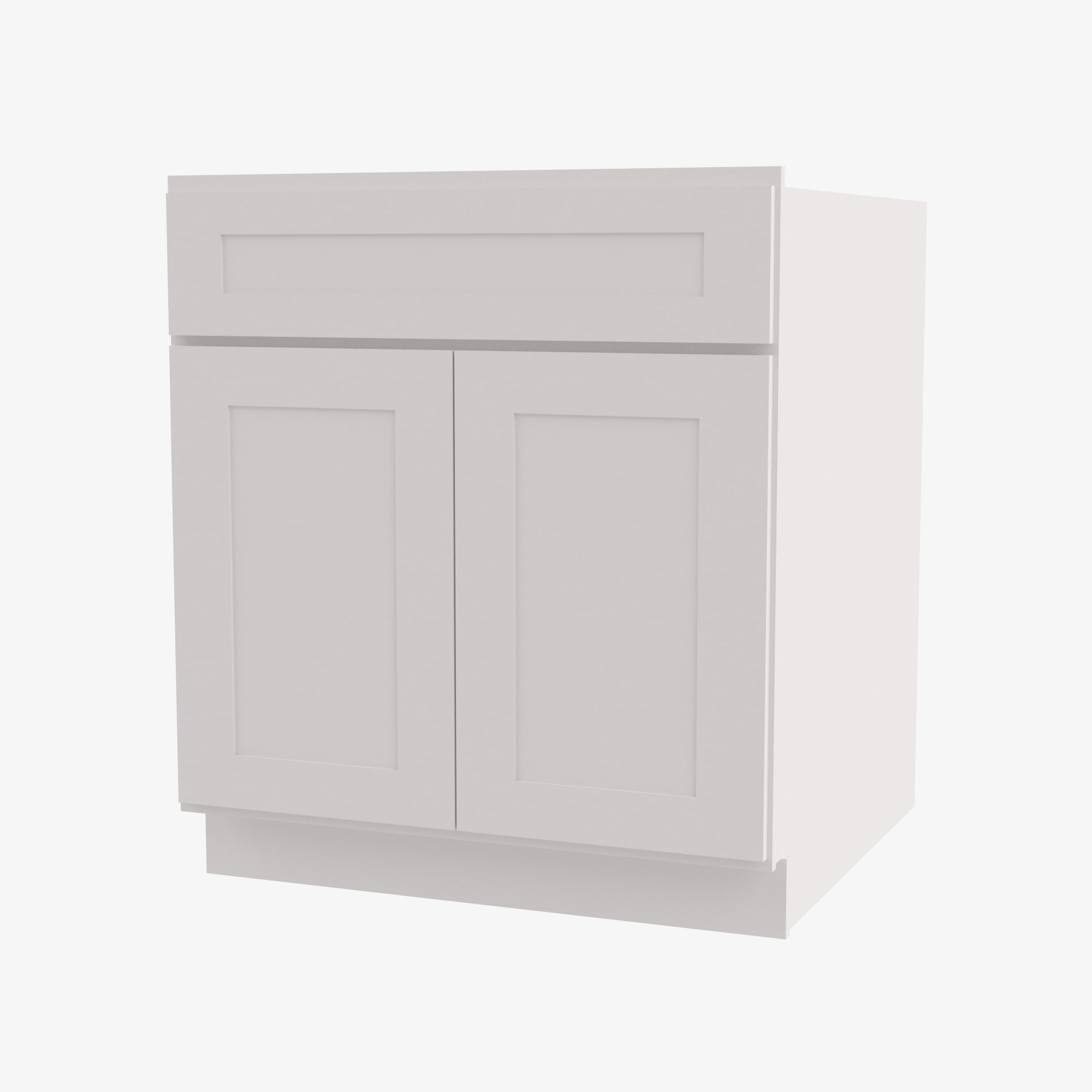 AW-B24B Double Door 24 Inch Base Cabinet | Ice White Shaker