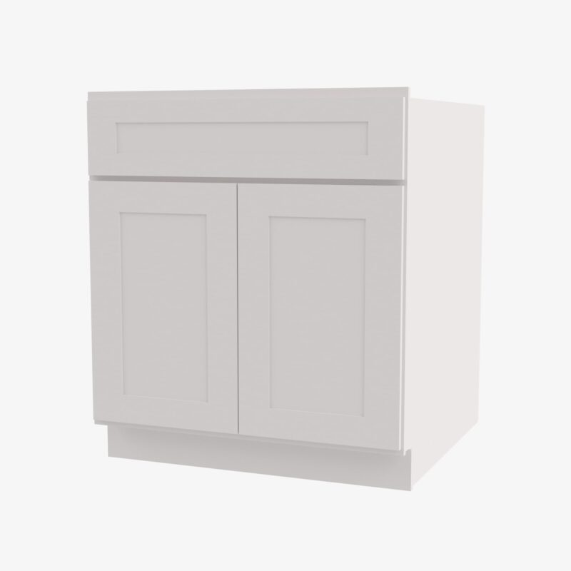 AW-B27B Double Door 27 Inch Base Cabinet | Ice White Shaker