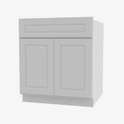 GW-SB33B Double Door 33 Inch Sink Base Cabinet | Gramercy White