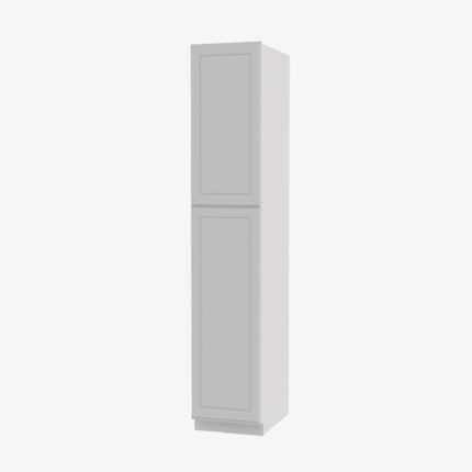 GW-WP1590 Double Door 15 Inch Tall Wall Pantry Cabinet | Gramercy White