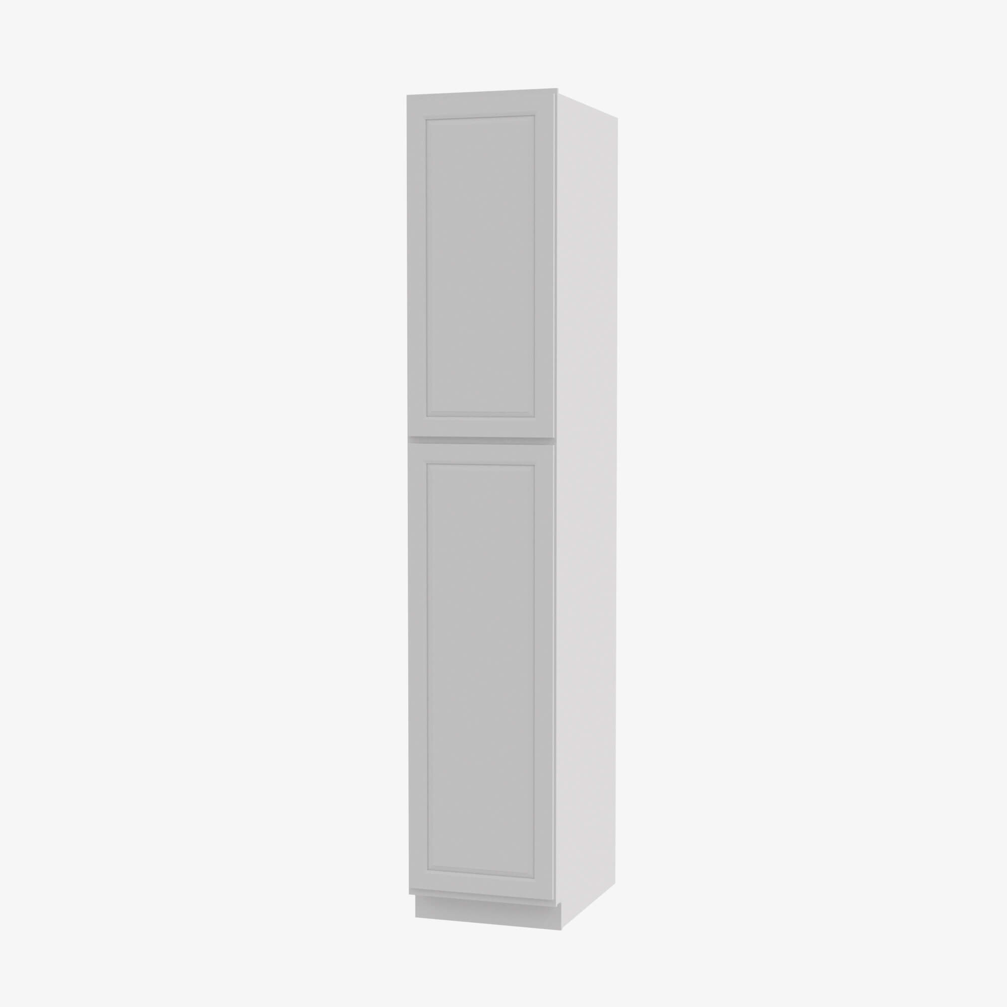 GW-WP1596 Double Door 15 Inch Tall Wall Pantry Cabinet | Gramercy White