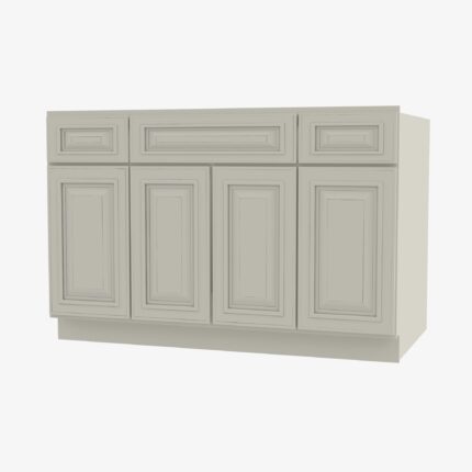 SL-S4821B12D-34-1/2 Double Door 48 Inch Sink Base Combo Vanity with Drawers | Signature Pearl