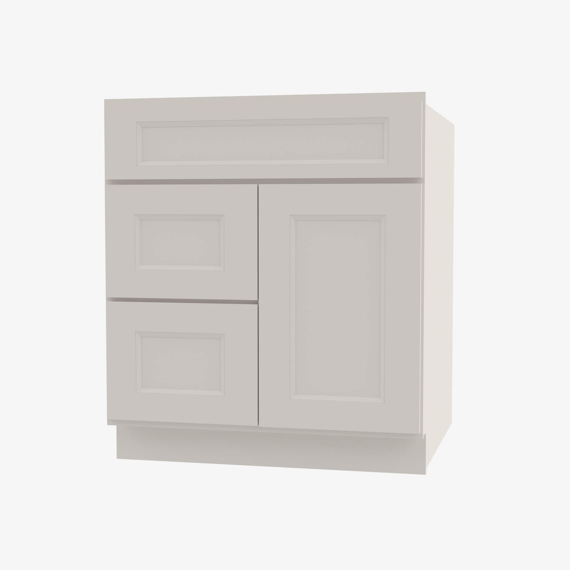 TQ-S3021DL-34-1/2 Single Door Cabinets 30 Inch Combo Vanity with Left Drawer | Townplace Crema