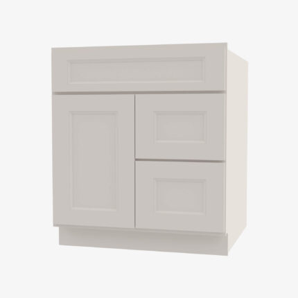 TQ-S3021DR-34-1/2 Single Door Cabinets 30 Inch Combo Vanity with Right Drawer | Townplace Crema