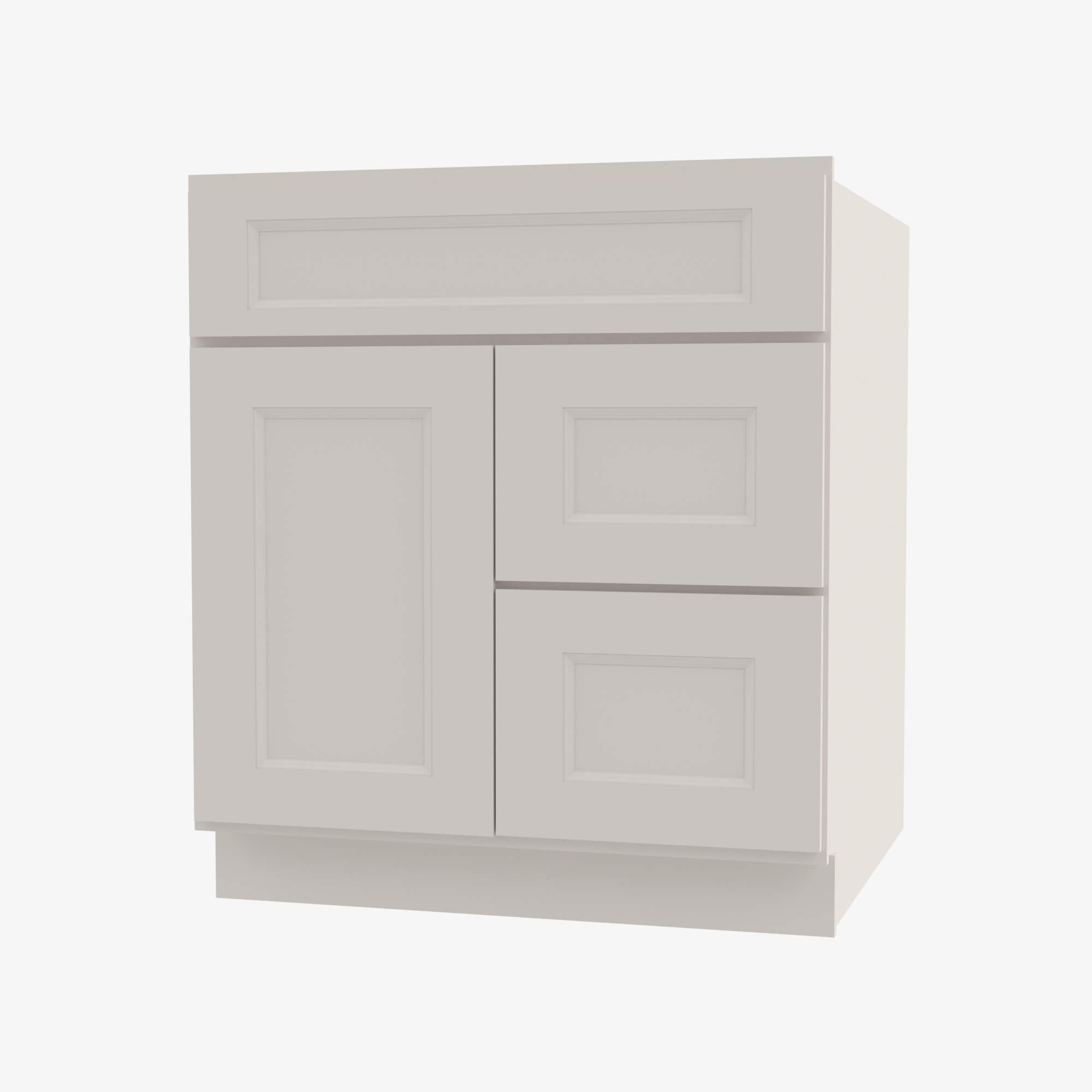 TQ-S3621BDR-34-1/2 Double Door 36 Inch Sink Base Combo Vanity with Right Drawer | Townplace Cream