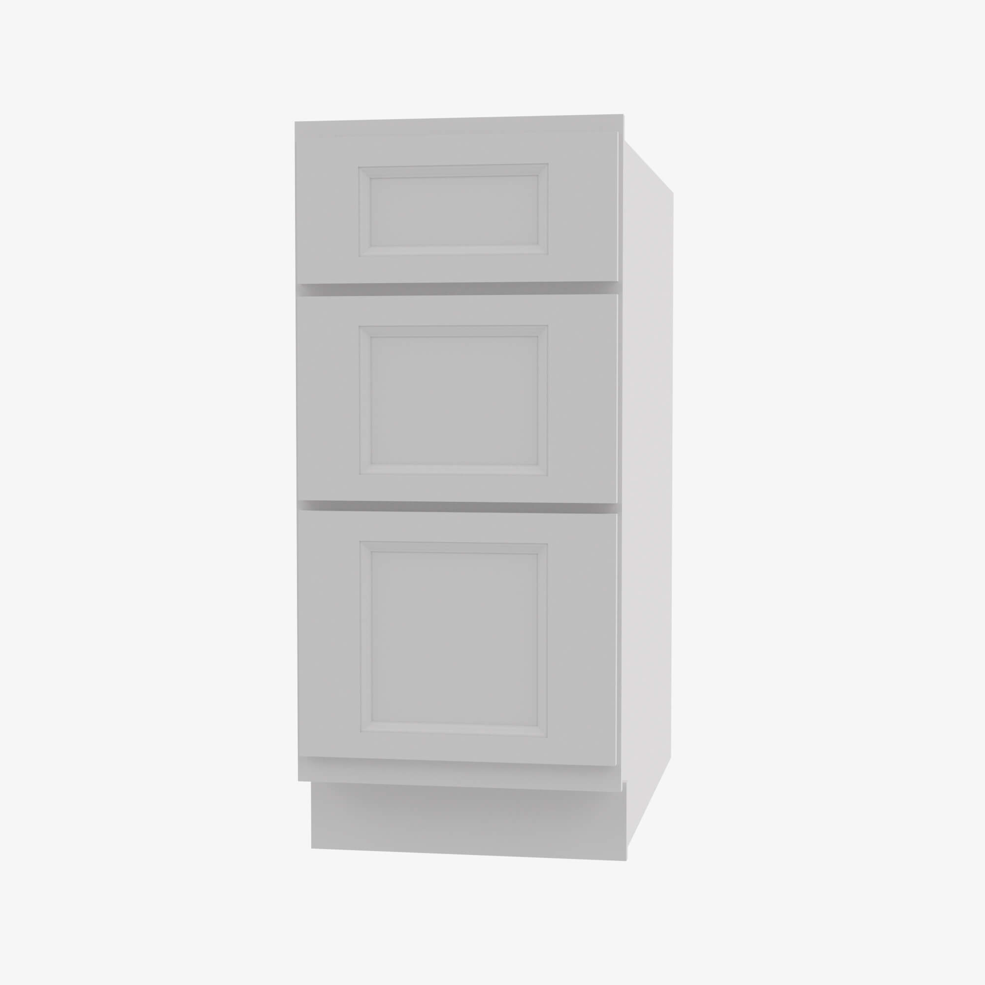 TW-DB15 3 15 Inch 3 Drawer Pack Base Cabinet | Uptown White