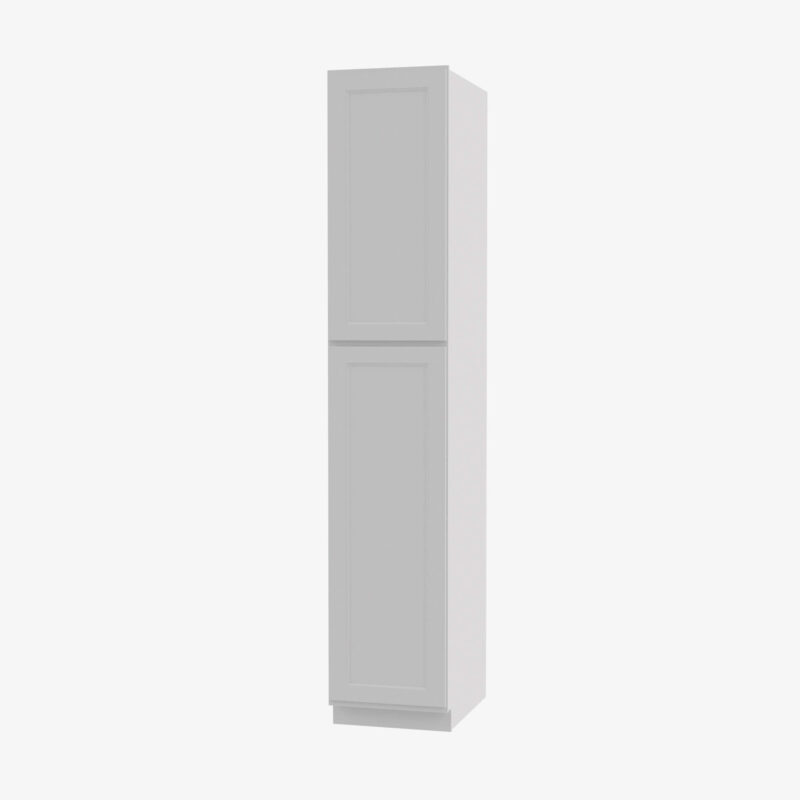 TW-WP1584 Double Door 15 Inch Tall Wall Pantry Cabinet | Uptown White