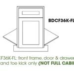 AW-BDCF36K-FL Single Door Cabinets 36 Inch Base Diagonal Corner Floor Cabinet | Ice White Shaker