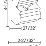 SL-CM96B-4 Crown Molding with Egg and Dart Detail | TSG Forevermark Signature Pearl