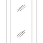 AX-W3012BGD Wall Glass Door with No Mullion and with Clear Glass | TSG Forevermark Xterra Blue Shaker
