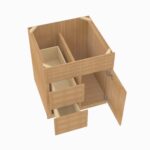 PH-S3621BDL-34-1/2 Double Door 36 Inch Sink Base Combo Vanity with Left Drawer