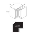 House of Cabinet Slate Raised Shaker - LS3612S (EZR3612)