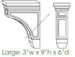 PH-CORBEL59 Decorative Large Corbell