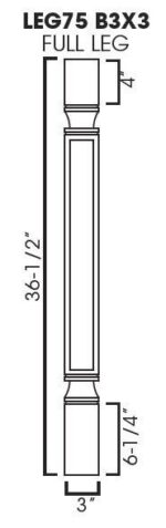 Forevermark AB-LEG75 B3x3 Trimmable Full Decor Leg