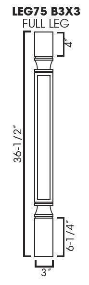 Forevermark TQ-LEG75 B3x3 Trimmable Full Decor Leg