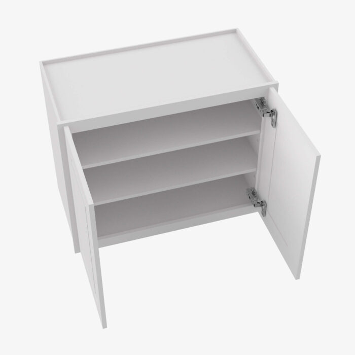 Forevermark White Gramercy White Cabinet 36 Inch Solid Birch Cabinet