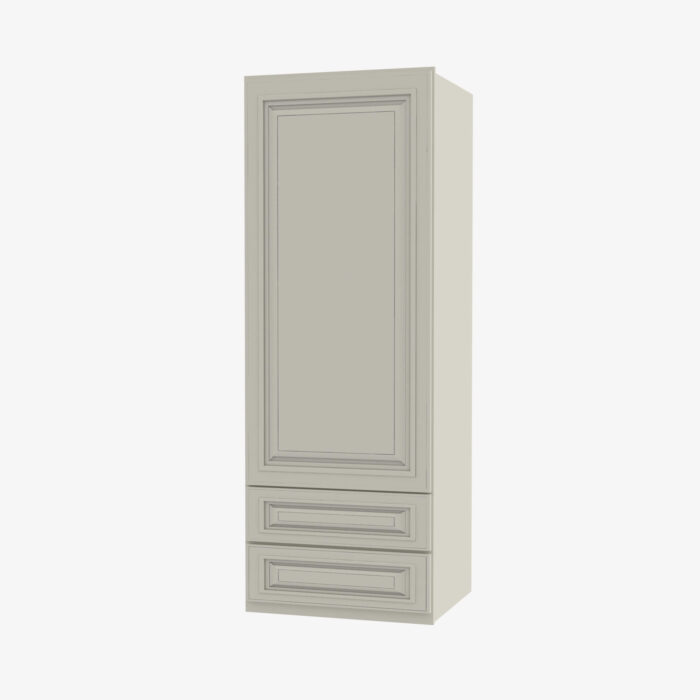 Forevermark SL-W2D1848 Single Door Cabinets 18 Inch Wall Cabinet With 2 Built-In Drawers