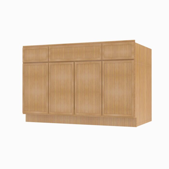 PH-S4821B12D-34-1/2 Double Door 48 Inch Sink Base Combo Vanity with Drawers
