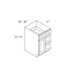 House of Cabinet Slate Raised Shaker - S3621BDR-34