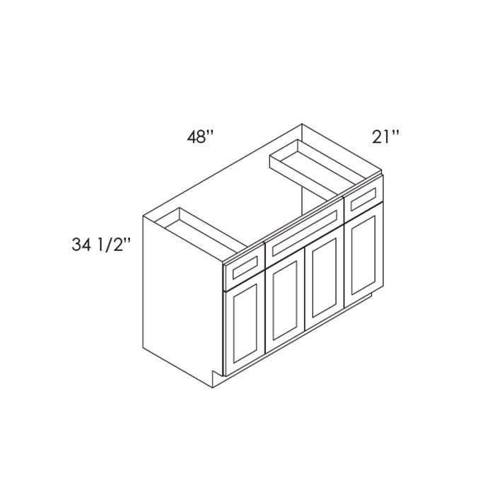 House of Cabinet Slate Raised Shaker - S4821B12D-34