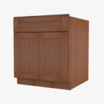 AR-B33B Double Door 33 Inch Base Cabinet | Woodland Brown Shaker - Image 4