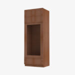 AR-OM3384B Double Door 33 Inch Tall Double Oven / Oven Microwave Cabinet | Woodland Brown Shaker - Image 2