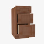 AR-DB36 3 36 Inch 3 Drawer Pack Base Cabinet | Woodland Brown Shaker